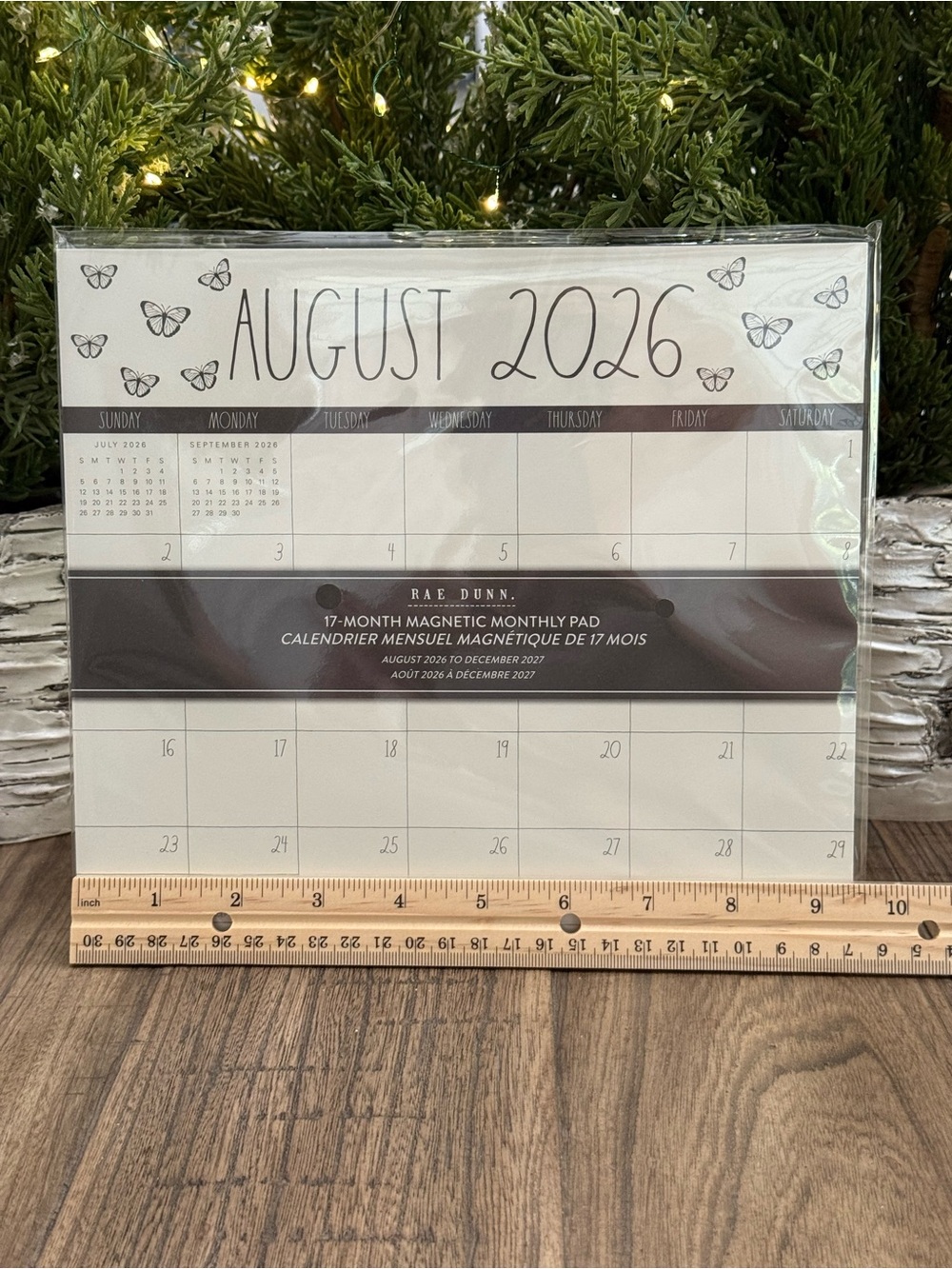 📆 Brand NEW w/Tags Rae Dunn 17 Month Magnetic Monthly Pad Aug 2026-December 2027 - Picture 5 of 6